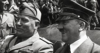 Patriot din Sibiu, condamnat pentru afișarea unor portrete cu Hitler și Mussolini.